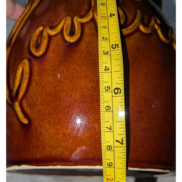 Hull Cookie Jar with Lid Oven Proof Brown Drip Glazed Ceramic Pottery with Lid - Picture 7 of 16